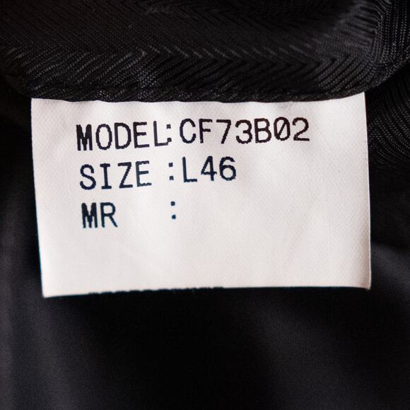 Men's Classic Wool Cashmere Blazer Sport Coat Size 46L Gray Herringbone Woolmark - Picture 12 of 13